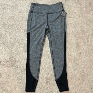 NEW - Eddie Bauer Gray and Black Leggings - Fleece Lined - Large